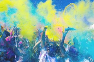 A color explosion art festival